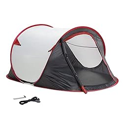 JEMIDI Tienda Pop up para 2 Personas - Tienda de c...: FÁCIL MONTAJE: Este tienda de camping tiene una función pop up de montaje y desmontaje rápido que te hará la vida más fácil. Además, pesa solamente 1,4 kg. ¡Es ideal para ir de acampada, excursión, a la playa y hasta a festivales! PARA DOS PERSONAS: ...
