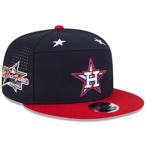 New Era Houston Astros 9FIFTY 2025 All-Star Game Workout Snapback Cap, Adjustable Hat Blue Red
