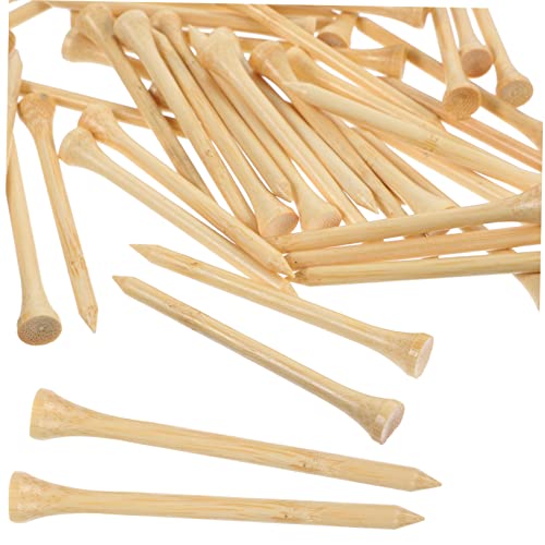 50pcs Bamboo Golf Tees Durable Replaceable Golf Ball Spikes for Men Light Weight for Optimal Performance
