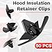 Sixzoo 50 PCS Hood Insulation Retainer Clips, with 1 PCS Fastener Remover, Nylon Clip Hood Liner Push Pin, Fit for Jeep Grand Cherokee Chrysler Dodge Ram, Replace OEM 4878883AA