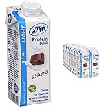 all in® LIGHT Protein Drink Schokolade 14 x 250ml - Diät Shakes zum Abnehmen mit Vitaminen, Mineralstoffen, ohne Zuckerzusatz | Low Carb Lebensmittel Eiweiß Shake Meal Replacement