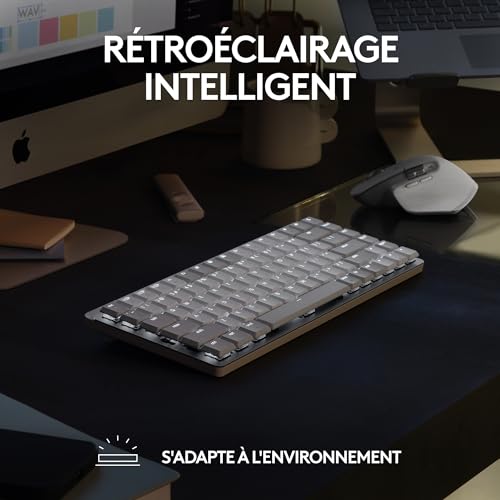 Logitech MX Mechanical Mini Mac Clavier sans Fil Bluetooth Rétroéclairé