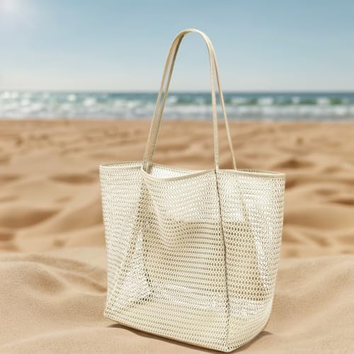 Travel Essentials Beach Tote Bag Waterproof Mesh Beach Bag for Women - Cruise Ship Essentials and Vacation Must-Have3