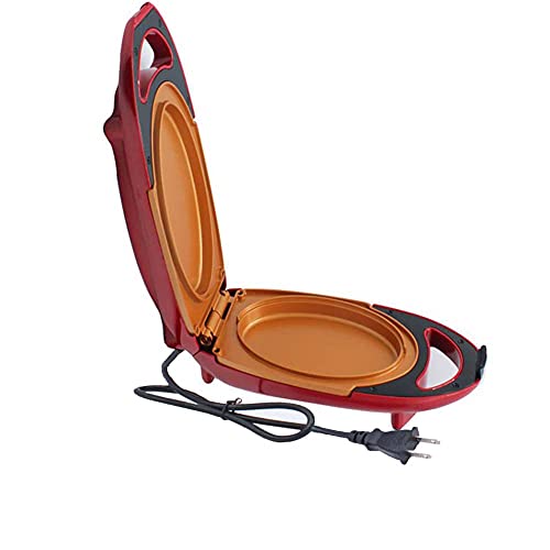 Candora Red Copper 5 Minute Chef Electric Frying Pan Smokeless Non-Stick Steak Grill Pan Pizza Pan #TOP8