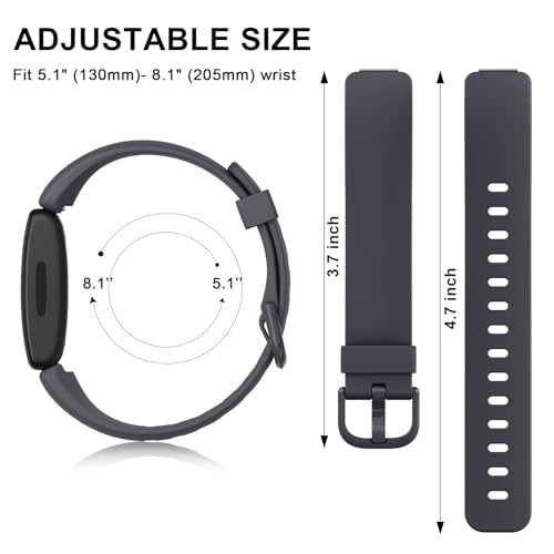 Bracelet compatible Fitbit Inspire 2 en silicone de qualité - 4