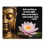 Each Morning we are Born Again. What we do Today is What Matters Most. Mouse Pad Inspirational Quotes and Saying Personality Desings Gaming Mouse Pad