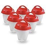 Egglettes - Egg Cooker Hard & Soft Maker, No Shell, Non Stick Silicone, Poacher, Boiled, Steamer, AS SEEN ON TV