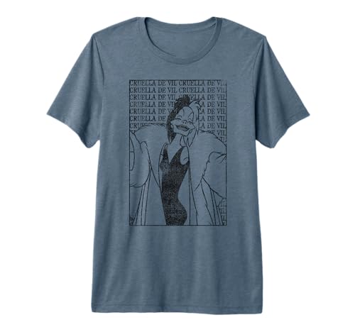 T-shirt Disney Dalmatians Cruella imprimé durable qui ne se décolore pas