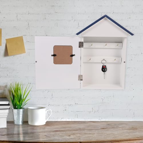 Boîte à clés murale pin blanc contre la perte des clés