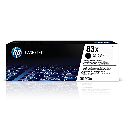 HP 83X CF283X, Negro, Cartucho Tóner de Alta Capacidad Original, de 2.200 páginas, para impresoras HP LaserJet Pro MFP serie M125, M127, M201 y M225