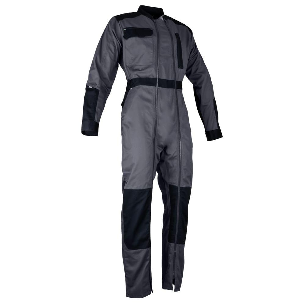 LMA Lebeurre – Combinación 2 cremalleras bicolor – CLORO – Gris oscuro/Negro