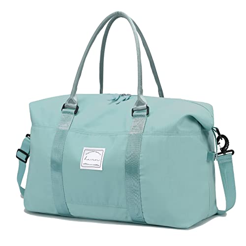 Sac de Sport Femme Sac de Voyage Léger avec Sac Humide Séparé Grande Taille Sac Week-End pour Homme Résistant à l'eau Imperméable Capacité Nylon Cover