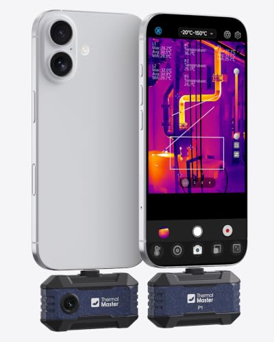 Image of Thermal Master P1 Thermal Camera for USB-C iOS /Android 320x240 Resolution | -4F to 1112F, ±3.6℉ Accuracy Thermal Imaging Camera for Home, HVAC, Electrical Inspections (P1 Navy)