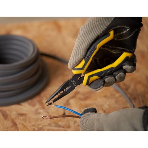 Alicate de boca larga STANLEY Control Grip de 200mm y mango ergonómico 7