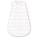 SwaddleDesigns Cotton Knit Sleeping Sack with 2-Way Zipper, Pink Lolli Fleur 0-6MO