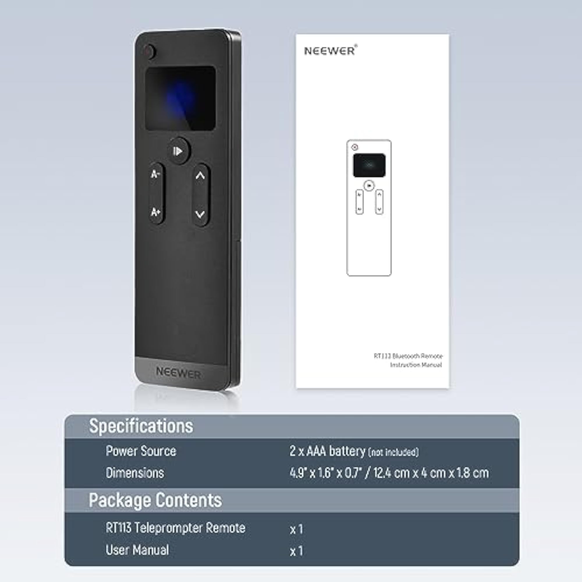 Remote Control for Teleprompter App with Bluetooth Connection