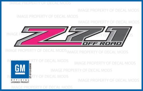 Decal Mods Z71 Offroad Truck Pink (Hot) Calcomanías adhesivas para Chevy Silverado - FHP (2014-2017) cabecera (juego de 2)