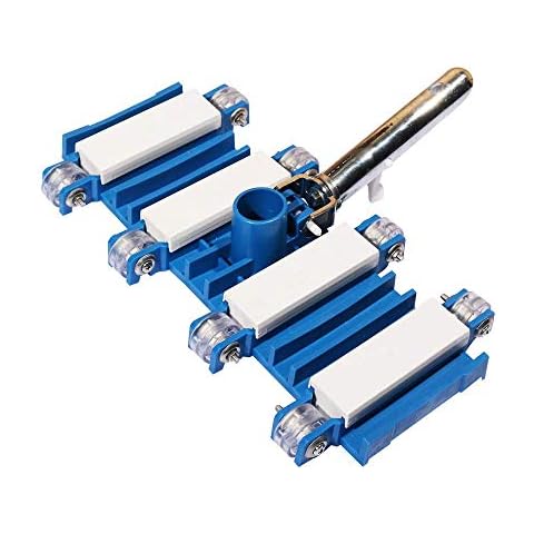 Daveyspa Pool and Spa Vacuum Head with Wheels Professional Grade,Aluminum Pole Handle,Weighted Flexible Concrete Swimming Pool Vacuum Head Swivel Cover