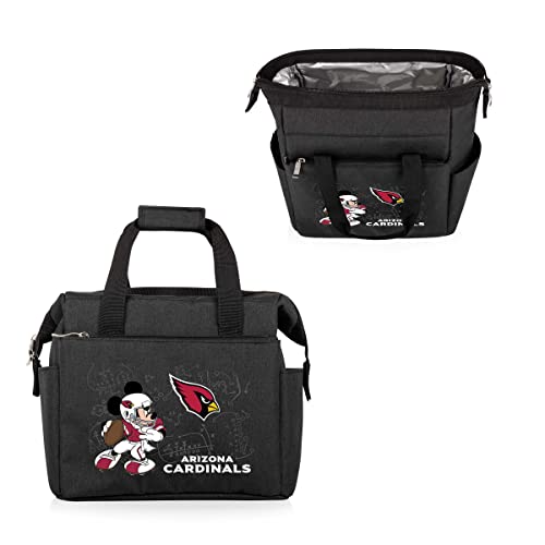 Image of PICNIC TIME NFL Mickey Mouse On The Go Lunch Bag - Soft Cooler Lunch Box - Insulated Lunch Bag, (Black)