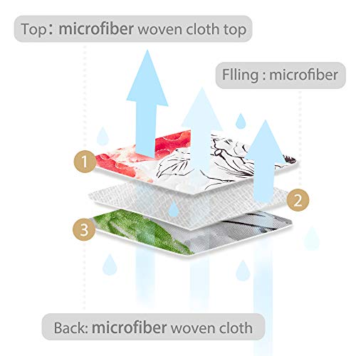 Uozzi Bedding 3 Piece Queen Reversible Floral Quilt Set White Red Green Colorful Soft Microfiber Lightweight Summer Coverlet Red Flowers Adult Bedspread For All Season -1 Quilt +2 Pillow Shams #TOP7