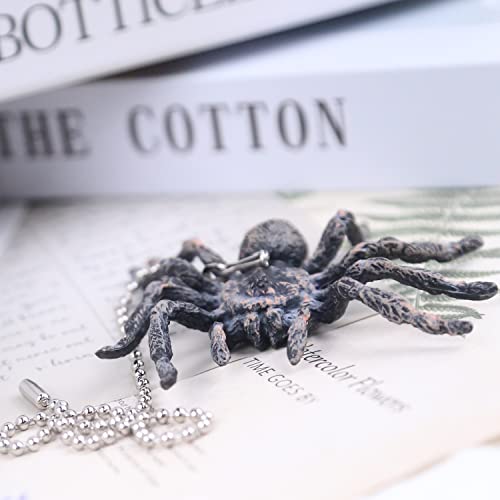 Image of Spider Ceiling Fan Pull Chain,12in Halloween Fan String Pulls Charm Extension Decorative,3mm Diameter Beaded Fan Light Pull Chains Extender Ornaments with Connector for Kid Room