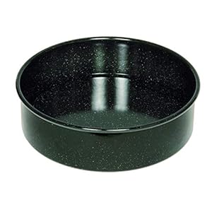 Riess, 0498-022, molde para tartas 28, CLASSIC – MOLDES PARA HORNEAR, diámetro 28 cm, altura 8,0 cm, esmalte, negro, fondo extraíble, inducción