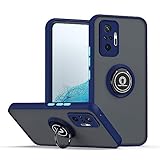 Photo Gallery xinyexin cover per xiaomi redmi note 10 pro 4g, traslucida custodia antiurto antigraffio con supporto anello a 360°, pc + tpu bumper case - blu reale Photo Gallery xinyexin cover per xiaomi redmi note 10 pro 4g, traslucida custodia antiurto antigraffio con supporto anello a 360°, pc + tpu bumper case - blu reale