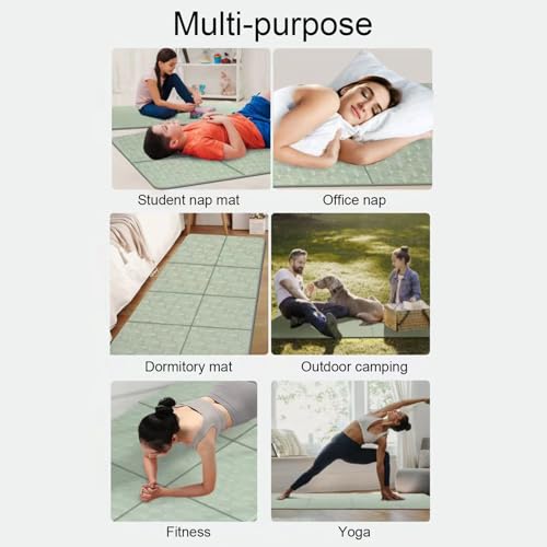 Esterilla de yoga de viaje, antideslizante, plegable, portátil, para gimnasio, hogar, yoga, ejercicio, pilates, ejercicio en el suelo, para uso en interiores y exteriores, para pilates, entrenamiento - imagen 6