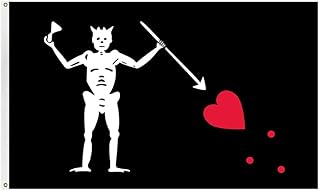 pickdoll Pirate Edward Teach Flag 3x5 ft Banners Home Bar Decor (B)