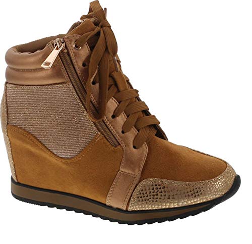 Forever Link Women's Shea-42 Fashion Wedge Sneakers