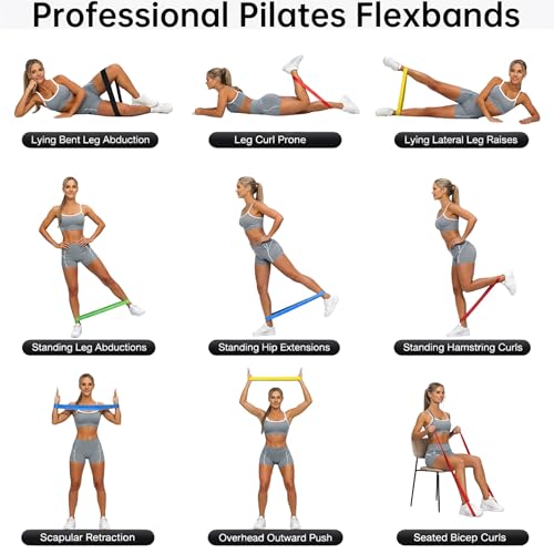 Limm Resistance Loop Exercise Bands - Set of 5 Stretch Bands for Working Out with Instruction Guide & Carry Bag - Elastic Band for Home Workout & Physical Therapy for Women and Men 12" x 2" - image 3