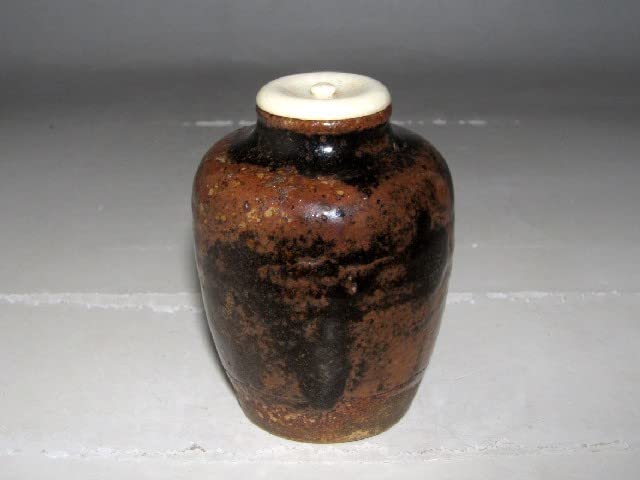 Amazon.co.jp: 古瀬戸茶入「砧」表千家七代如心斎花押c25