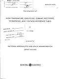  Development of high-temperature, gas-filled, ceramic rectifiers, thyratrons, and voltage- reference tubes quarterly progress report no. 2, 15 mar. - 14 jun. 1965 (English Edition)