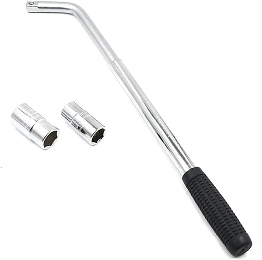 Telescopic Lug Wrench Non-Slip Wheel Brace With 17/19mm & 21/23mm Sockets
