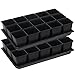 Produktbild Tymar 15x Anzuchttöpfe mit Untersetzer, Blumentopf mit Pflanzschalen, mit Tablett, Shuttle-Trageschalen (Anzuchttöpfe 9x9 + Untersetzer, 2 Pack)