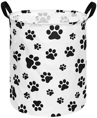 Image of 19.7 inch Round Kids Laundry Basket Gift Basket Storage Laundry Hamper Laundry Basket Baby Toys Nursery Bin with Handles,Storage Basket for Kids Room Bedroom Decor