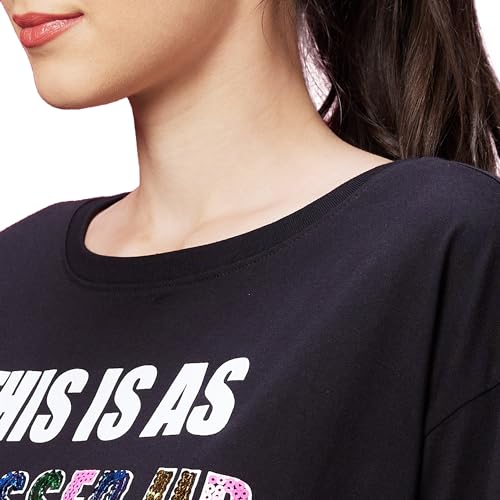 Image of Globus Women White Printed Boxy Fit Casual T-shirt-3638274001