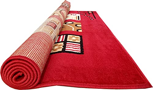 Image of Home Decore Acrylic Carpet for Your Living Room & Drawing Room Aywhere in Your Home (150x210 Red Colour)- 5x7 Feet