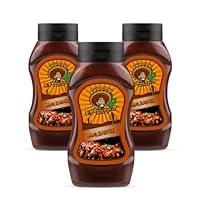 El Guapo BBQ Sauce 3x450g - Köstlicher süßer und geräucherter Geschmack - Original BBQ-Rezept - kann als Gewürz, Dip, Sauce oder Topping für Grill, Rippchen, Hühnerflügel, Burger verwendet werden