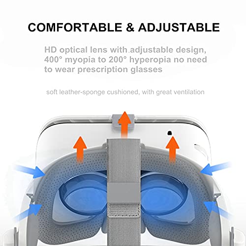 Vr Headset, Virtual Reality Headset W/ Controller & Headphones For Kid Adult Play 3D Game Movie, Universal Vr Set Glasses Goggle Bundle For Pc Android Phone For Iphone 13 12 11 Pro X S R Max Samsung #TOP6