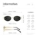kimorn Retro Oval Sunglasses for Women Men Trendy Sun Glasses Classic Shades UV400 Protection K1653 (Gold/Black)
