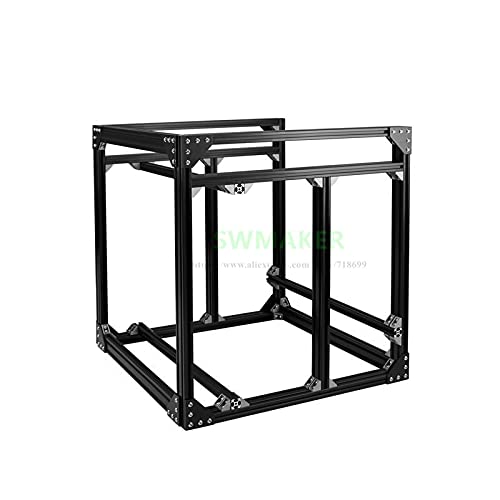Lysee 3D Printer Parts & Accessories - BLV MGN Cube 3D Printer Aluminum Extrusion Frame Full Kit w/Nuts Screw Bracket Corner F/CR-10 365mm Z Height - (Size: Only AL extrusions, Color: Black)