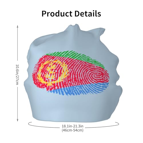 Eritrea DNA Fingerprint Children Hip Hop Knitted Hat Kids Elastic Leisure Knit Cap Warm Sleep Beanies Black2