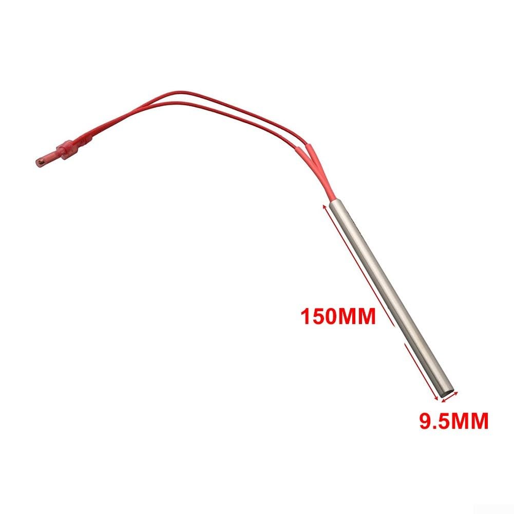 Barra de encendido de estufa de pellets de 300 W 230 V, elemento calefactor de acero inoxidable de 9,5 mm x 150 mm, pieza de repuesto para quemadores P6 P9 P12, accesorio de alto brillo para