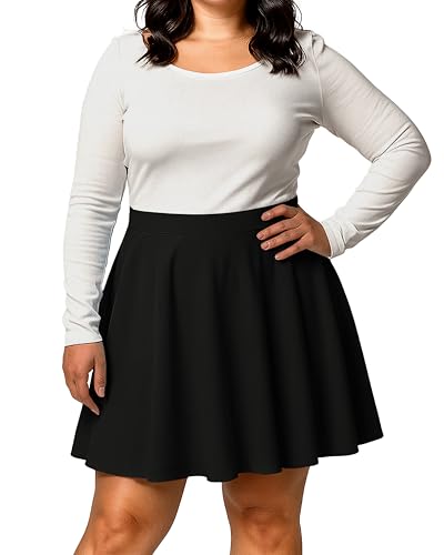 Mini Skirts for Women Basic Skater Pleated Flowy High Waisted Casual Short Skirt4