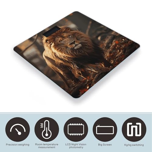 Báscula de baño digital con pantalla LCD y vidrio templado miniatura 3