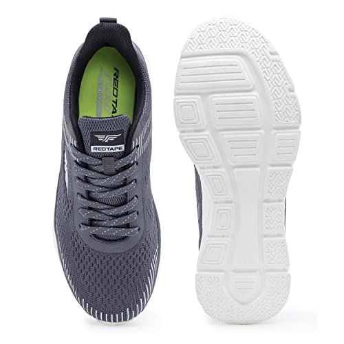 Image of Red Tape Men Grey Walking Shoes