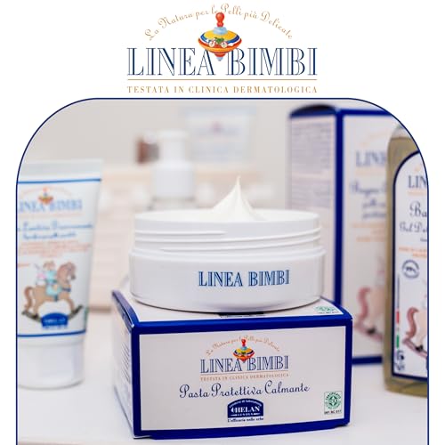 Helan Linea Bimbi Bio- Diaper Cream for Baby Against Redness & Irritation, Soothing Protective Paste, Diaper Rash Cream with Aloe Vera, Vitamin C, E, Baby Essentials for Newborn Made in Italy 100fl oz