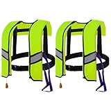 gilet sauvetage taille Gonflage automatique et manuel : équipés d'une flottabilité de 150 N, ces gilets de sauvetage gonflables offrent un gonflage automatique rapide lors de l'immersion dans l'eau..Le cordon de traction manuel permet un gonflage instantané en cas de besoin.