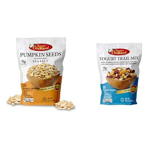 ROASTED PUMPKIN SEEDS + YOGURT TRAIL MIX BY PREMIUM ORCHARD Great source of Plant Protein, Zinc, Magnesium & Iron High Plant Protein, Non-GMO Cover